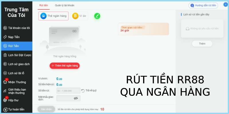 Các bước để đổi thưởng RR88 qua ngân hàng nhanh nhất